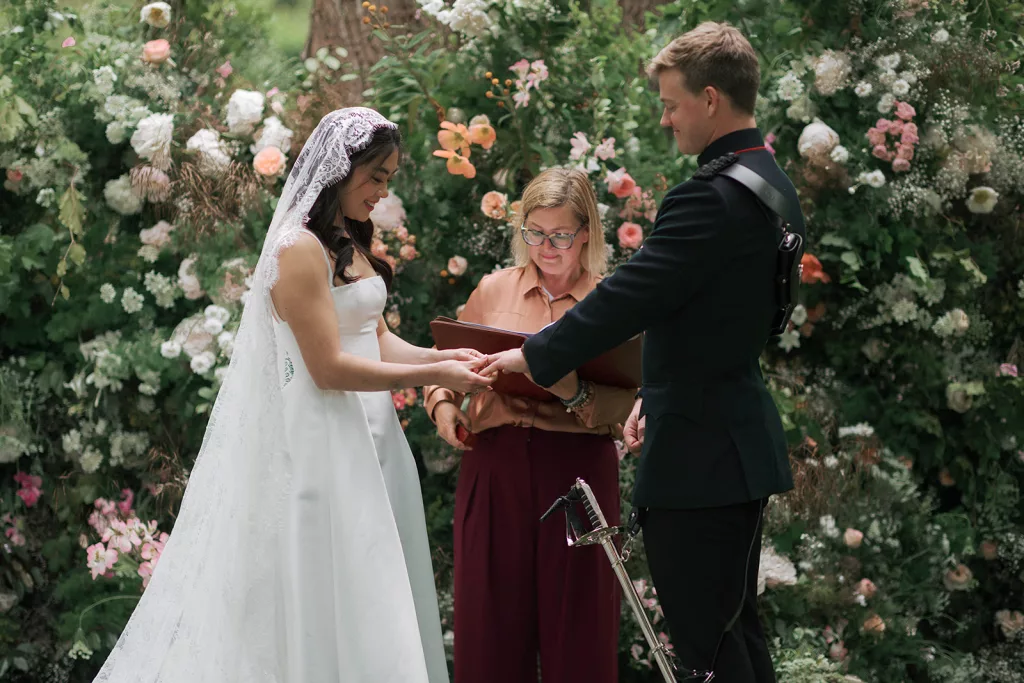 Wedding celebrant ceremony Dewsall Court