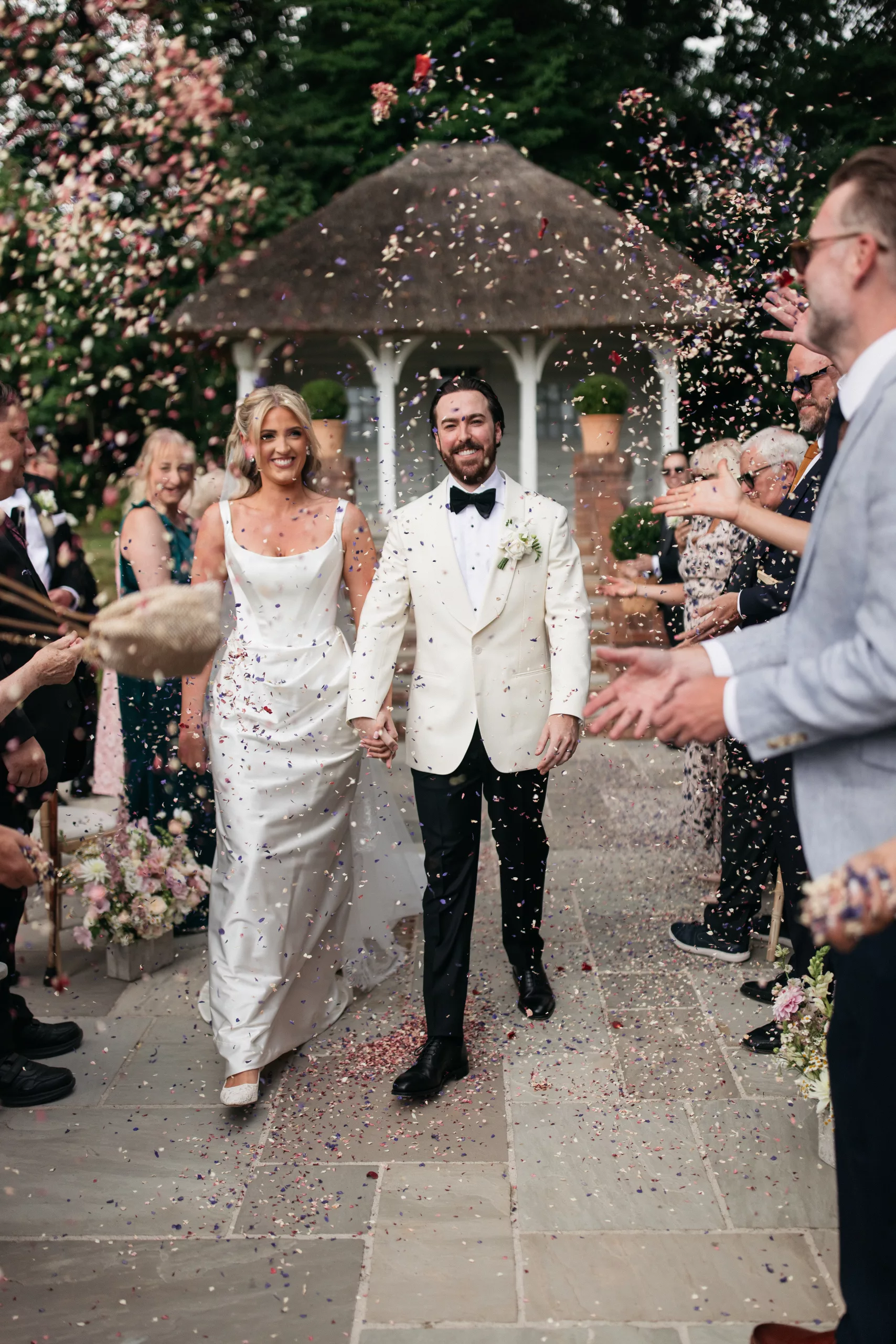 a summer wedding ceremony full of classic romance at deer park