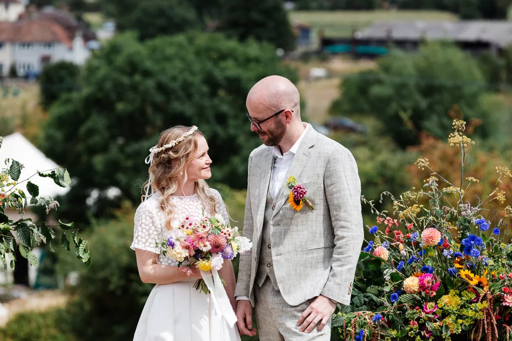 Heather and Josh Outdoor wedding celebrant Somerset Eleanor Willock