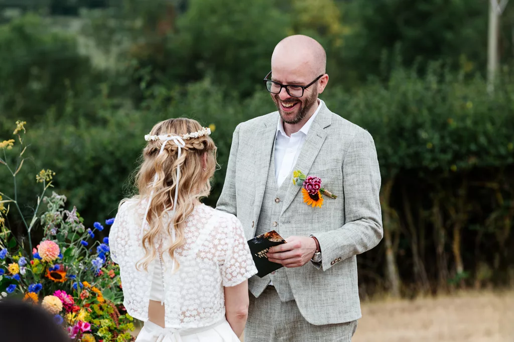 Outdoor wedding celebrant Somerset Eleanor Willock