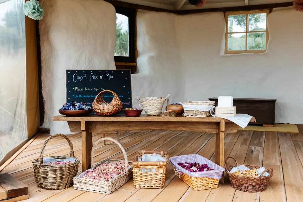 Hand-made confetti dried petal confetti