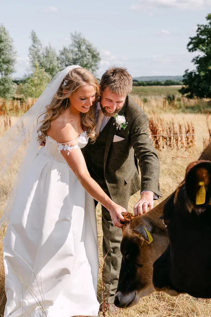 the joy of a wild & beautiful outdoor wedding ceremony at a wiltshire family farm