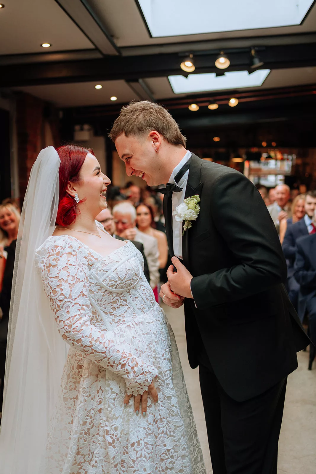 a secret wedding ceremony full of surprises at shack revolution for M&T